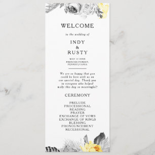 Programme de mariage tropical moderne