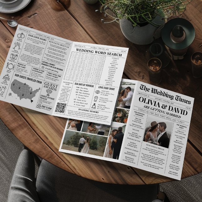 Programme de mariage unique pour les journaux (Créateur téléchargé)