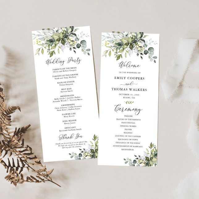 Programme de mariage vert (Créateur téléchargé)