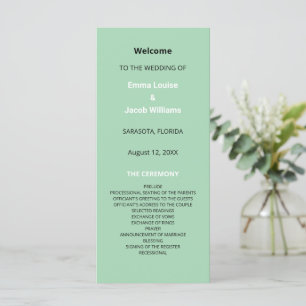 Programme de mariage vert de la Monnaie moderne