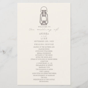 Programme de mariage vintage de l'améthyste à lant