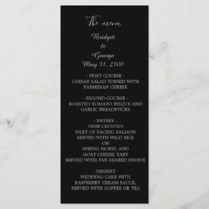 programme de mariage vintage déco noir onyx