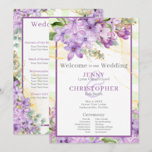 Programme de mariage violet Lilac
