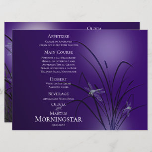 Programme de menu mariage   Amethyst Purple Dragon