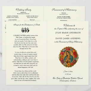 Programme de messe de mariage catholique de Guadal