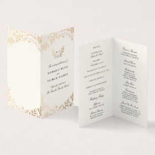 Programme de mini-mariage Fleurs de récolte