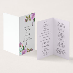 Programme de mini-mariage GoLégèrement Floral