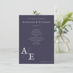 Programme de monogramme minimaliste Plum Purple