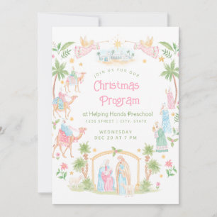 Programme de Noël Nativité Pastel   Préscolaire