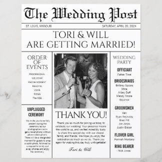 Programme de poste mariage