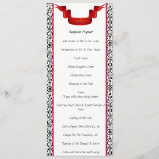 Programme de réception de mariage damassé