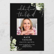 Programme de service funèbre mémorial de verdure