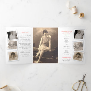 Programme de services funéraires rose rayé jaune r