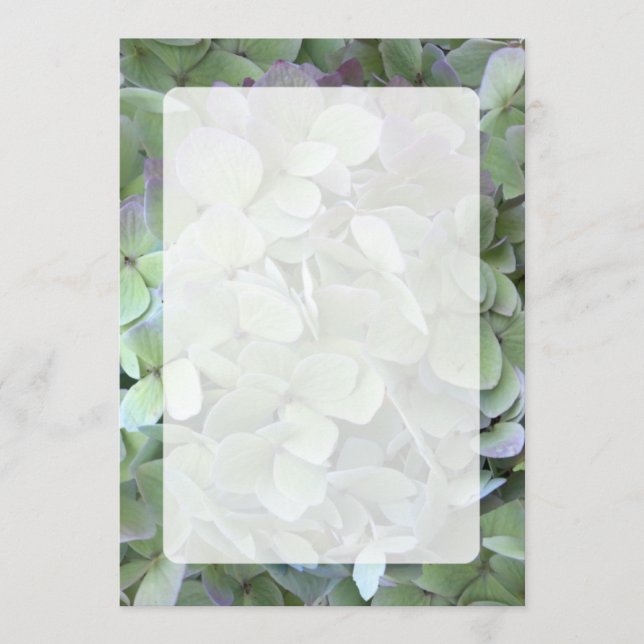 Programme de ventilateur Mariage Hydrangea vert (Devant)