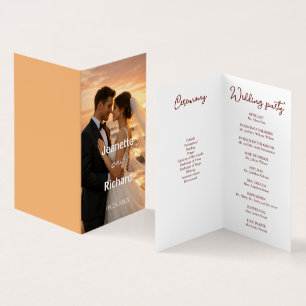 Programme de voeux de mariage sur la plage au couc
