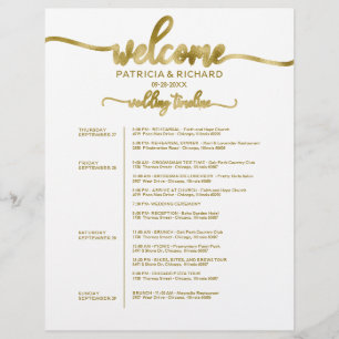 Programme de week-end de mariage sur 4 jours Chic