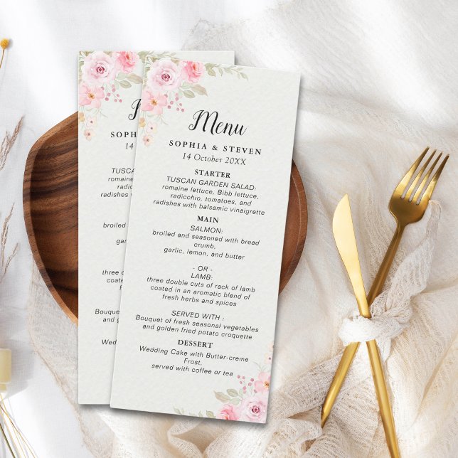 Programme Delicate Blush Roses Wedding Theme (Créateur téléchargé)