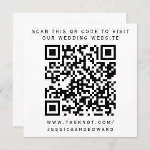 Programme Détails du mariage Qr Code Simple Noir Minimal Chi