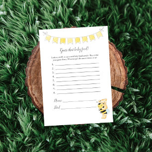 Programme Devine Que Bébé Alimentation Jeu Teddy Bear Card