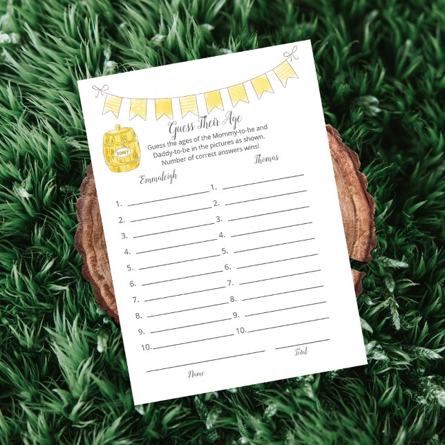 Programme Devinez Leur Age Jeu Garçon Teddy Bear Card (Créateur téléchargé)