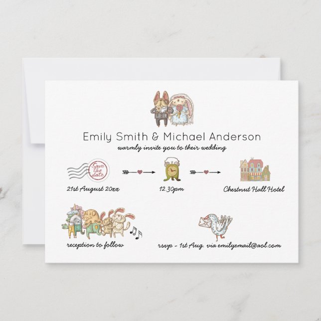 Programme d'invitation au calendrier du mariage Ic (Devant)