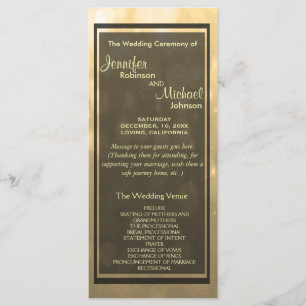 Programme d'invités Gold Bokeh Lights