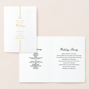 Programme d'ordre de service du Mariage Real Gold 