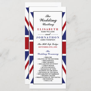Programme Drapeau Union Jack Mariage britannique