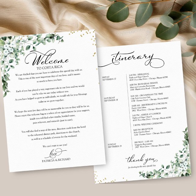 Programme du Mariage de Weekend pour les Invités (Créateur téléchargé)