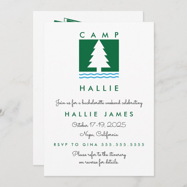 Programme du week-end de l'enterrement de vie de j (Devant / Derrière)