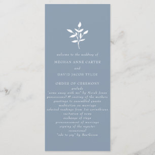 Programme Dusty Blue Simple Mariage botanique moderne