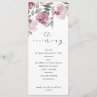 Dusty Rose Mariage Mauve Aquarelle