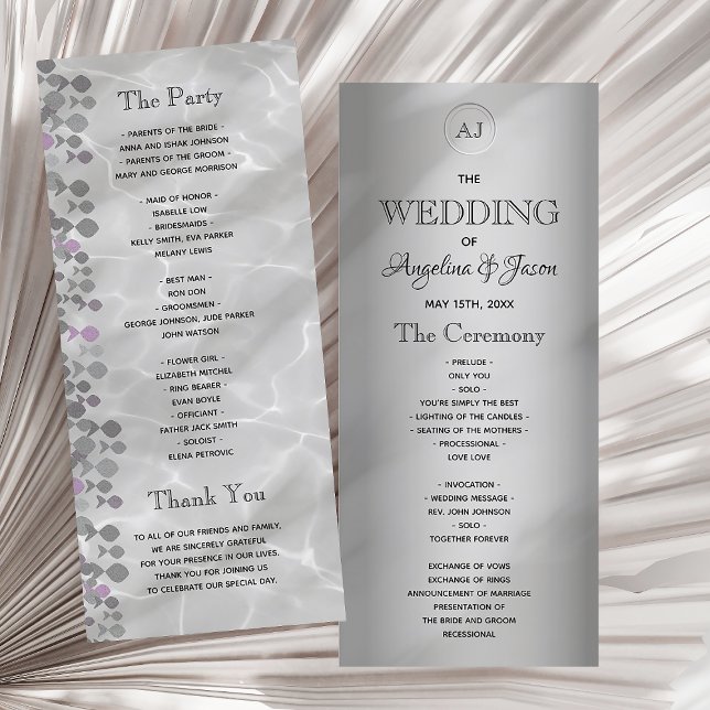 Programme Écriture Calligraphique Simple pour Mariage (Créateur téléchargé)