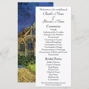 Programme Eglise d'Auvers par Vincent van Gogh Mariage