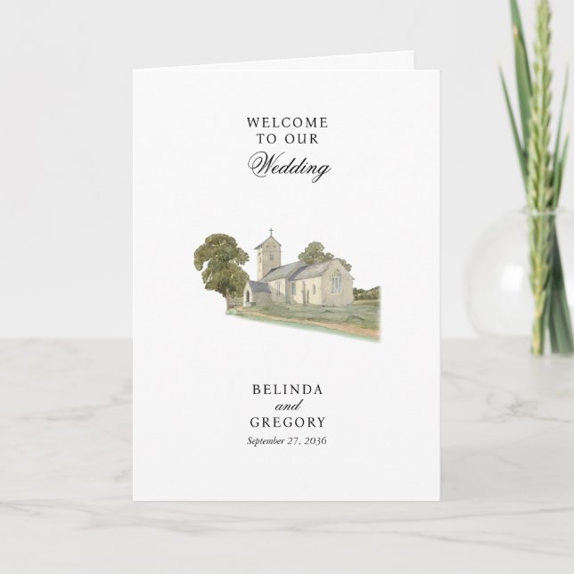 Programme Église Mariage traditionnelle Ordre de service (Devant)