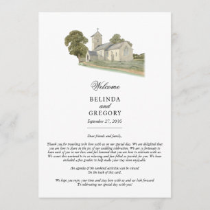 Programme Église traditionnelle Monogramme Mariage Itinérair