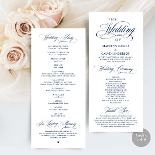 Programme Élégance classique Script noir, Cérémonie Mariage