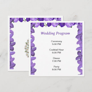 Programme Elegant Arch Floral Wedding Program | Acrylic 