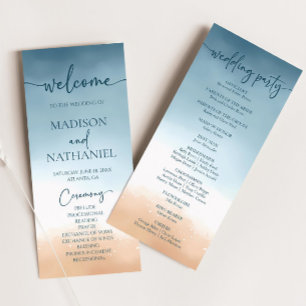 Programme Elégant Blue Ocean Beach Mariage de sable