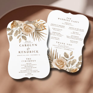 Programme Elégant Boho Neutral Flore Accents Mariage