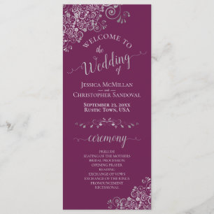 Programme Elégant boucles d'argent Cassis Purple Magenta Mar