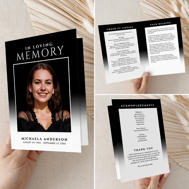 Programme Élégant Dans Mémoire Amoureuse Photo Funérailles/M (Créateur téléchargé)