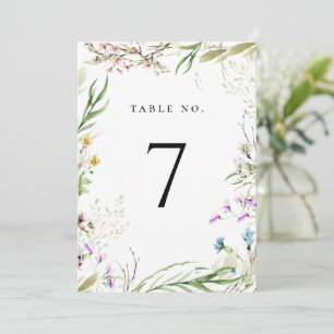 Programme Élégant Fleur sauvage Botanique Numéro de tableau