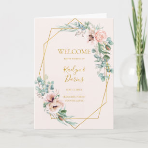 Programme Élégant flou   Mariage Plier Pastel