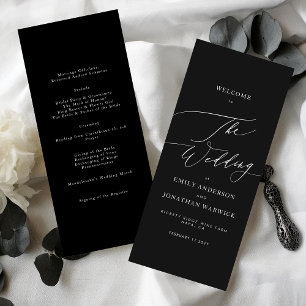 Programme Élégant Le Mariage Moderne Mariage de calligraphie
