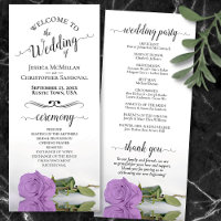 Élégant Lilac violet Rose Mariage romantique