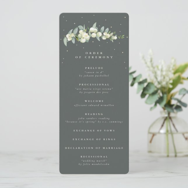 Programme Elégant Mariage de la fraise verte+Eucalyptus (Debout devant)