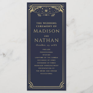 Programme Elégant Mariage de Tarot Gold & Navy