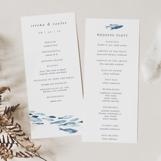 Programme Elégant Mariage d'eau bleu côtier (Créateur téléchargé)