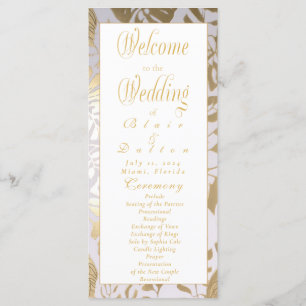 Programme Élégant Monstera Gilded Gold Mariage